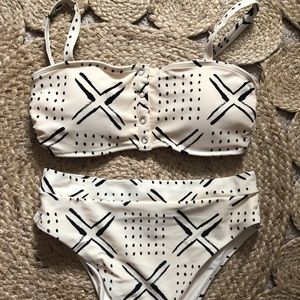 Aerie High waisted Tribal Print Inspired  Bikini